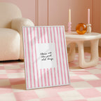 These Are The Good Old Days Print, Pink Striped Wall Art, Preppy Quote Poster, Girly Dorm Room Decor, Aesthetic Printable Art, Trendy Print