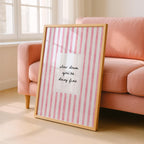 Slow Down You're Doing Fine Print, Pink Striped Wall Art, Motivational Quote Poster, Preppy Girly Room Decor, Aesthetic Trendy Printable