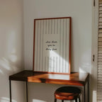 Slow Down You're Doing Fine Print, Neutral Striped Wall Art, Minimal Motivational Quote Poster, Calm Aesthetic Home Decor, Trendy Print