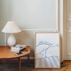 Blue Coastal Gallery Wall Set, Beach House Wall Art, Hamptons Style Decor, Meet Me At The Beach Print Set, Trendy Coastal Bundle Print Set