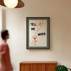 Tell Me When Print, Funny Cocktail Poster, Minimal Line Art Wall Art, Trendy Bar Cart Decor, Modern Typography Art, DIGITAL