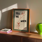 Tell Me When Print, Funny Cocktail Poster, Minimal Line Art Wall Art, Trendy Bar Cart Decor, Modern Typography Art, DIGITAL