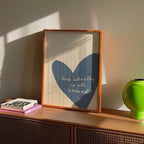 Love Actually Is All Around Print, Minimal Heart Wall Art, Romantic Quote Poster, Scandinavian Living Room Decor, Neutral Aesthetic Print
