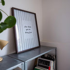 Slow Down You're Doing Fine Print, Neutral Striped Wall Art, Minimal Motivational Quote Poster, Calm Aesthetic Home Decor, Trendy Print