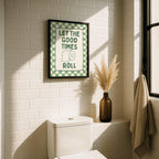 Funny Bathroom Wall Art Set, Goose Bathroom Decor, Green Bathroom Prints, Farmhouse Bathroom Wall Decor, Humorous Toilet Wall Art Set