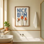 Funny Bathroom Wall Art Set, Blue Bathroom Decor Prints, Goose Bathroom Poster, Vintage Bathroom Gallery Wall, Funny Toilet Signs Bundle