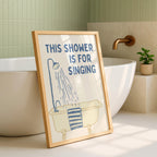 Funny Bathroom Wall Art Set, Blue Bathroom Decor Prints, Goose Bathroom Poster, Vintage Bathroom Gallery Wall, Funny Toilet Signs Bundle