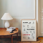 In A Room Full Of People I Look For You Print, Romantic Wall Art, Minimalist Love Quote Poster, Couple Gift, Trendy Mini People Love Print