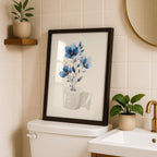 Funny Bathroom Wall Art Set, Blue Goose Bathroom Prints, Farmhouse Bathroom Decor, Printable Wall Art Set, Humorous Toilet Wall Decor