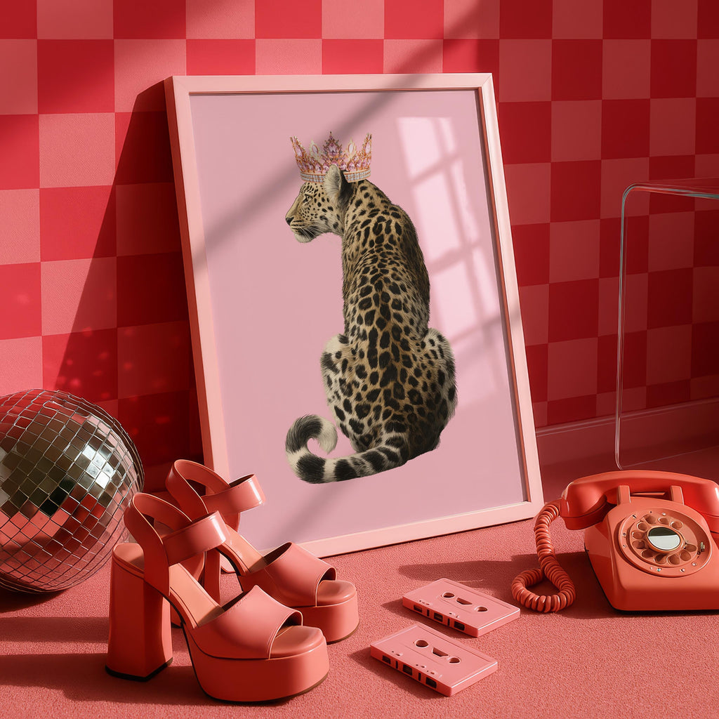 Pink Leopard Gallery Wall Set, Coquette Leopard Print, Chic Fashion Wall Art, Girly Pink Decor, Leopard Poster Set, Trendy Maximalist Print