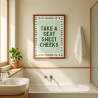 Funny Bathroom Wall Art Set, Goose Bathroom Decor, Green Bathroom Prints, Farmhouse Bathroom Wall Decor, Humorous Toilet Wall Art Set