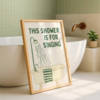 Funny Bathroom Wall Art Set, Goose Bathroom Decor, Green Bathroom Prints, Farmhouse Bathroom Wall Decor, Humorous Toilet Wall Art Set