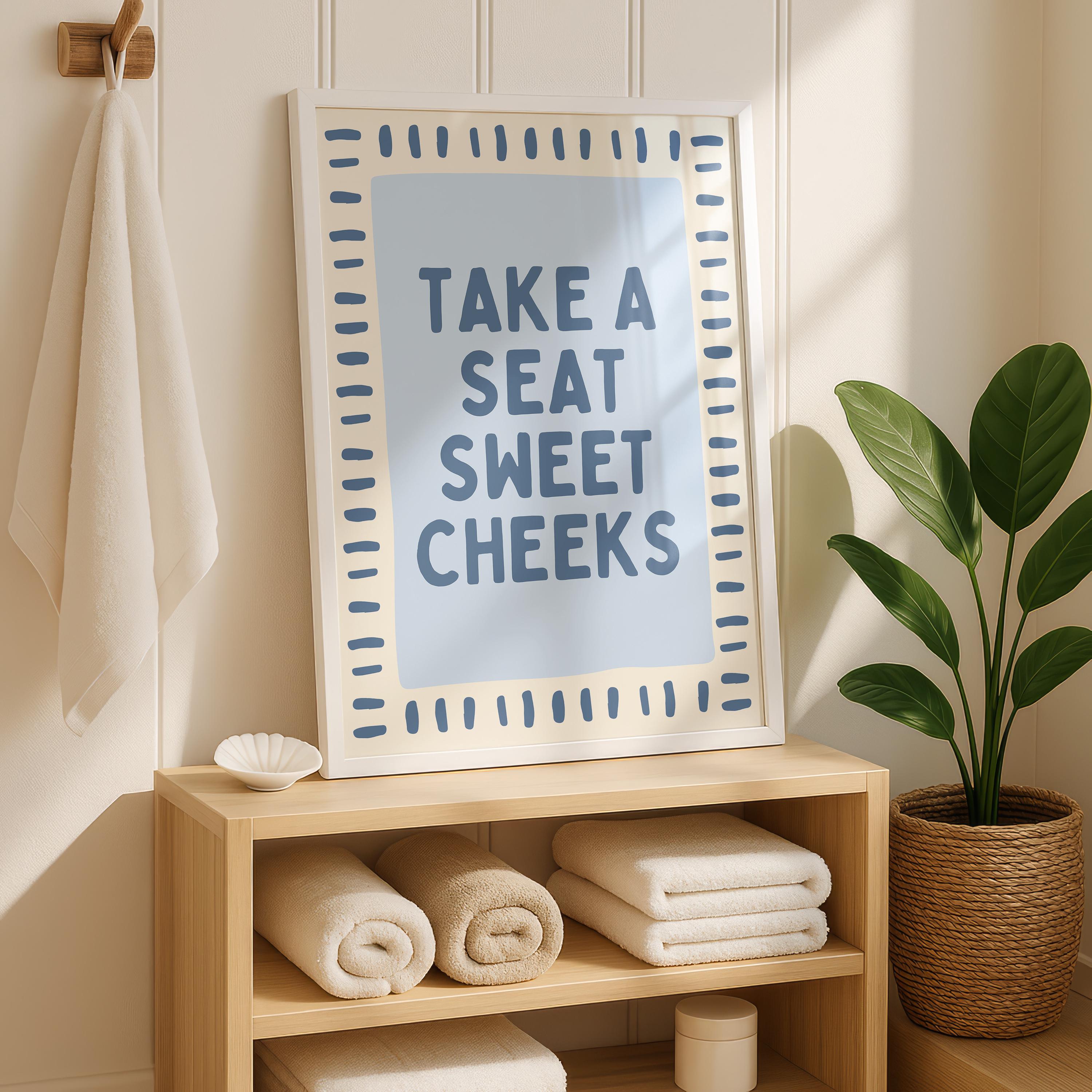 Blue Bathroom Wall Art Set of 3, Funny Goose Bathroom Prints, Coastal Bathroom Decor, Quirky Bathroom Posters, Eclectic Bathroom Art