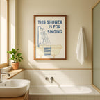 Blue Bathroom Wall Art Set of 6, Funny Coastal Bathroom Decor, Farmhouse Toilet Prints, Cute Guest Bathroom Poster Bundle, Trendy Prints