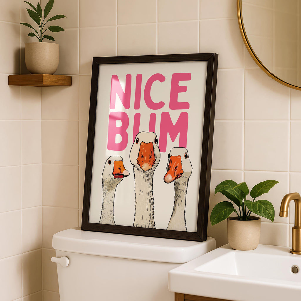Pink Bathroom Wall Art Set of 6, Coquette Bathroom Decor, Funny Bathroom Prints, Girly Bathroom Posters, Hot Pink Bathroom Wall Art