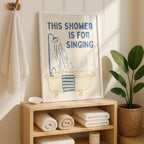 Blue Bathroom Wall Art Set of 6, Funny Coastal Bathroom Decor, Farmhouse Toilet Prints, Cute Guest Bathroom Poster Bundle, Trendy Prints