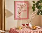 Pink Kitchen Wall Art Set of 12, Coquette Kitchen Decor, Pasta Lover Club Prints, Wine and Dine Poster Set, Girly Kitchen Gallery Wall