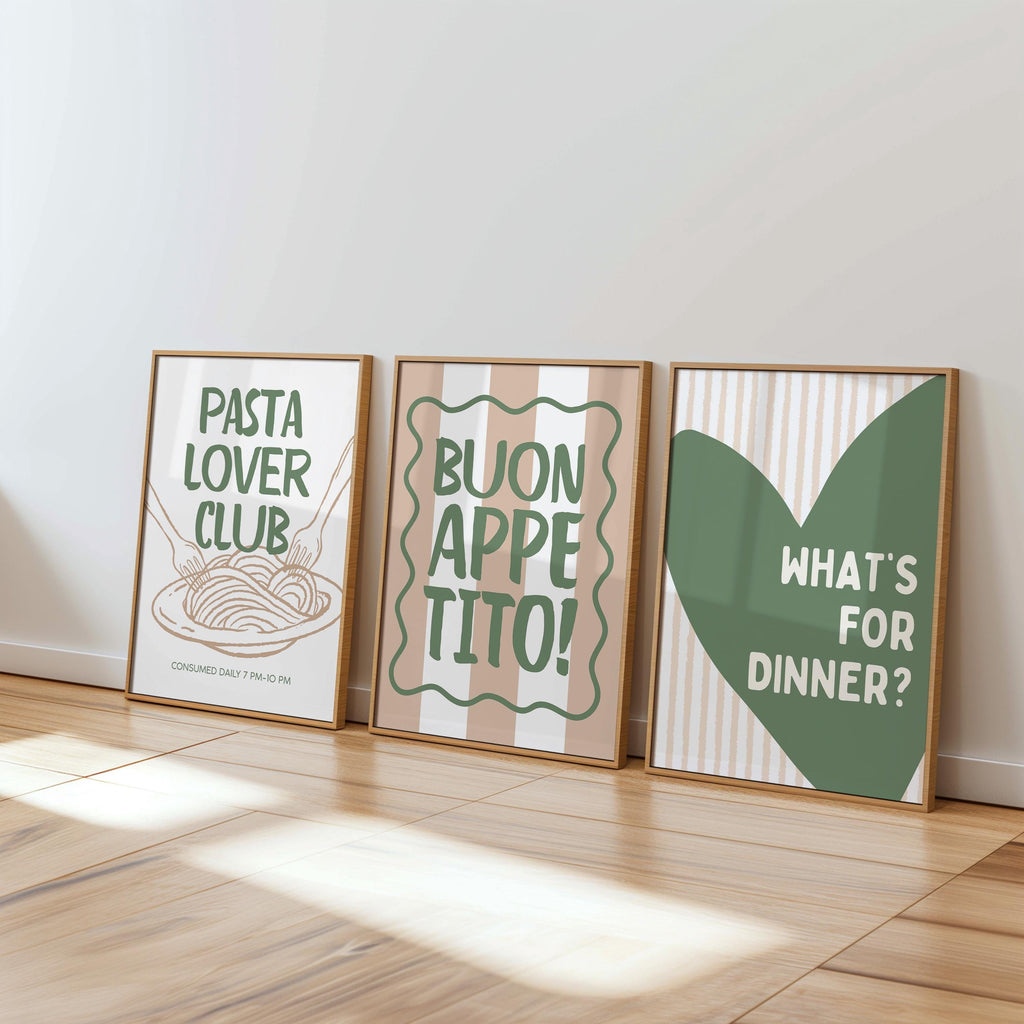 Sage Green Kitchen Wall Art Set of 6, Neutral Kitchen Prints, Cottagecore Food Poster Bundle, Italian Kitchen Decor, Printable Gallery Wall