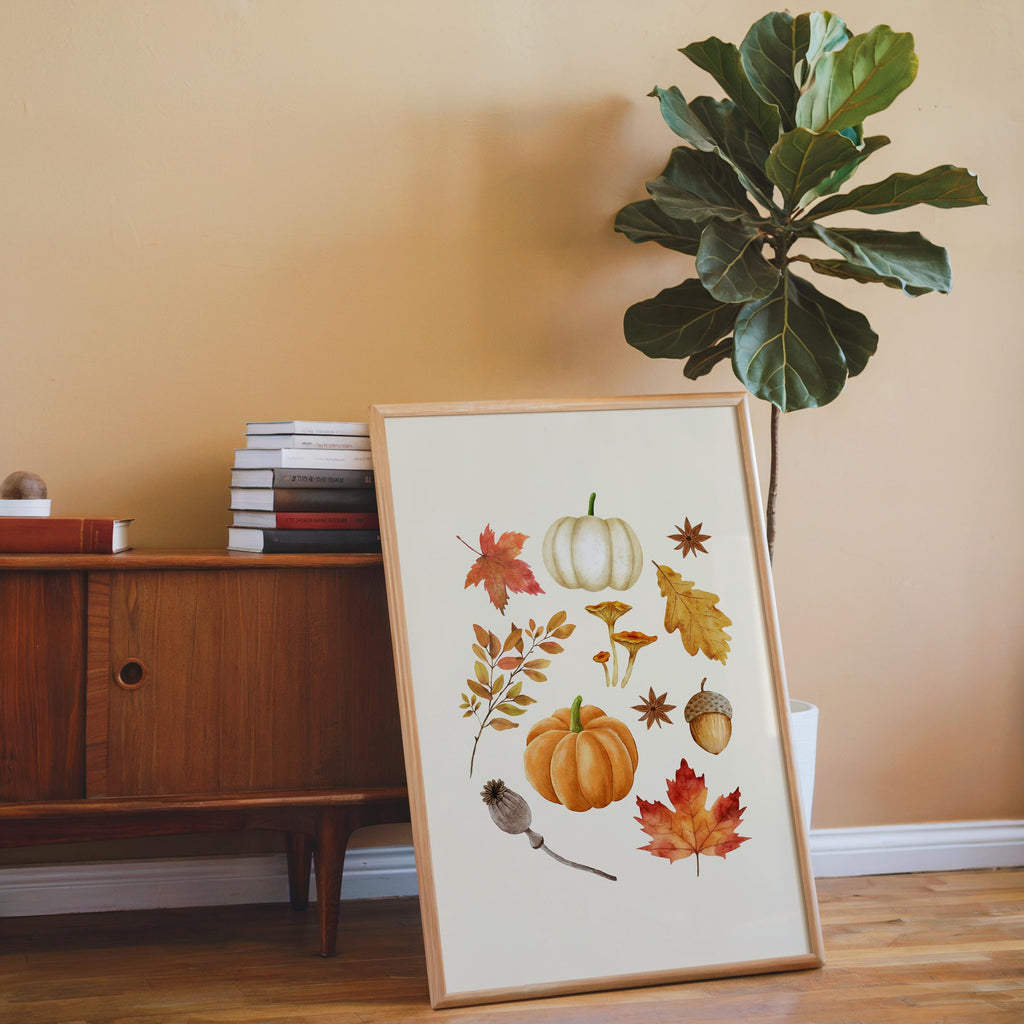 Fall Wall Art Set of 3, Pumpkin Wall Decor, Hello Fall Prints, Autumn Gallery Wall, Thanksgiving Decor, Kitchen Decor, Printable Wall Art