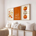 Fall Wall Art Set of 3, Pumpkin Wall Decor, Hello Fall Prints, Autumn Gallery Wall, Thanksgiving Decor, Kitchen Decor, Printable Wall Art