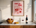 Bar Cart Wall Art Set of 6, Pink Cocktail Prints, Wine Bar Decor, Retro Martini Gallery Wall, Maximalist Kitchen Printable Art Bundle