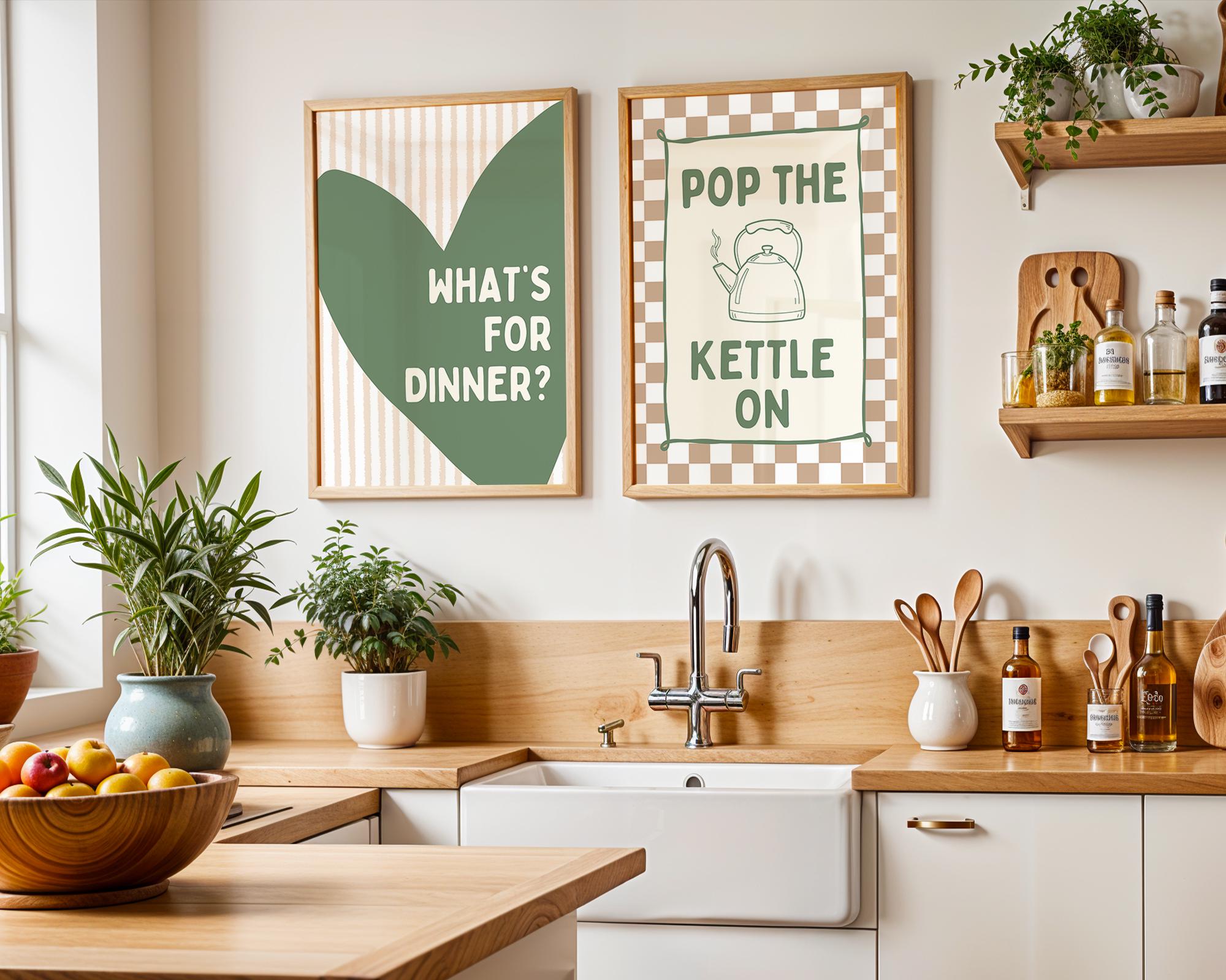 Sage Green Kitchen Wall Art Set of 6, Neutral Kitchen Prints, Cottagecore Food Poster Bundle, Italian Kitchen Decor, Printable Gallery Wall