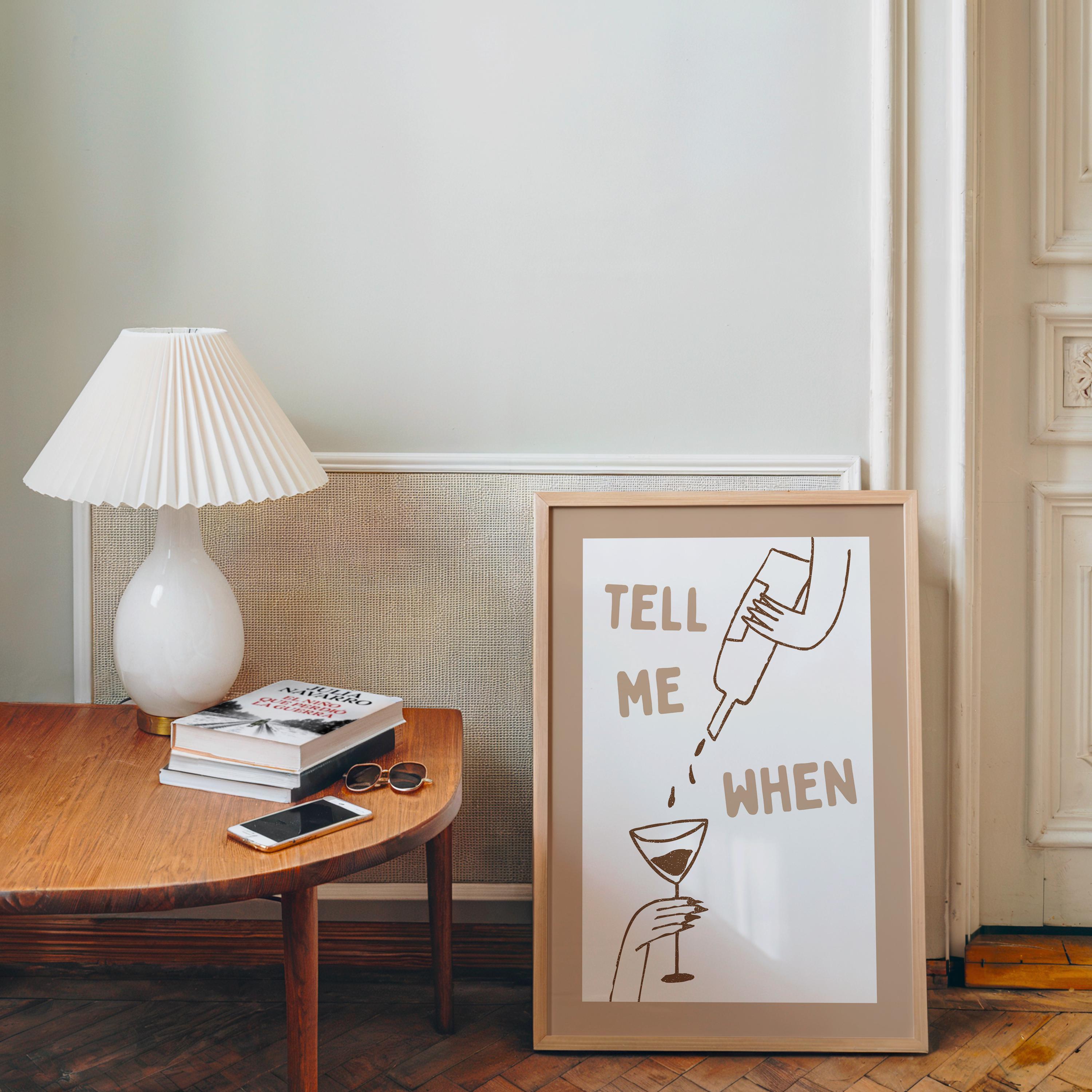 Neutral Bar Cart Wall Art Set of 6, Wine & Cocktail Prints, Coffee Bar Decor, Modern Bar Gallery Wall, Printable Kitchen Art