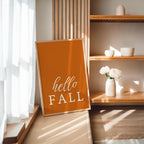 Fall Wall Art Set of 3, Pumpkin Wall Decor, Hello Fall Prints, Autumn Gallery Wall, Thanksgiving Decor, Kitchen Decor, Printable Wall Art