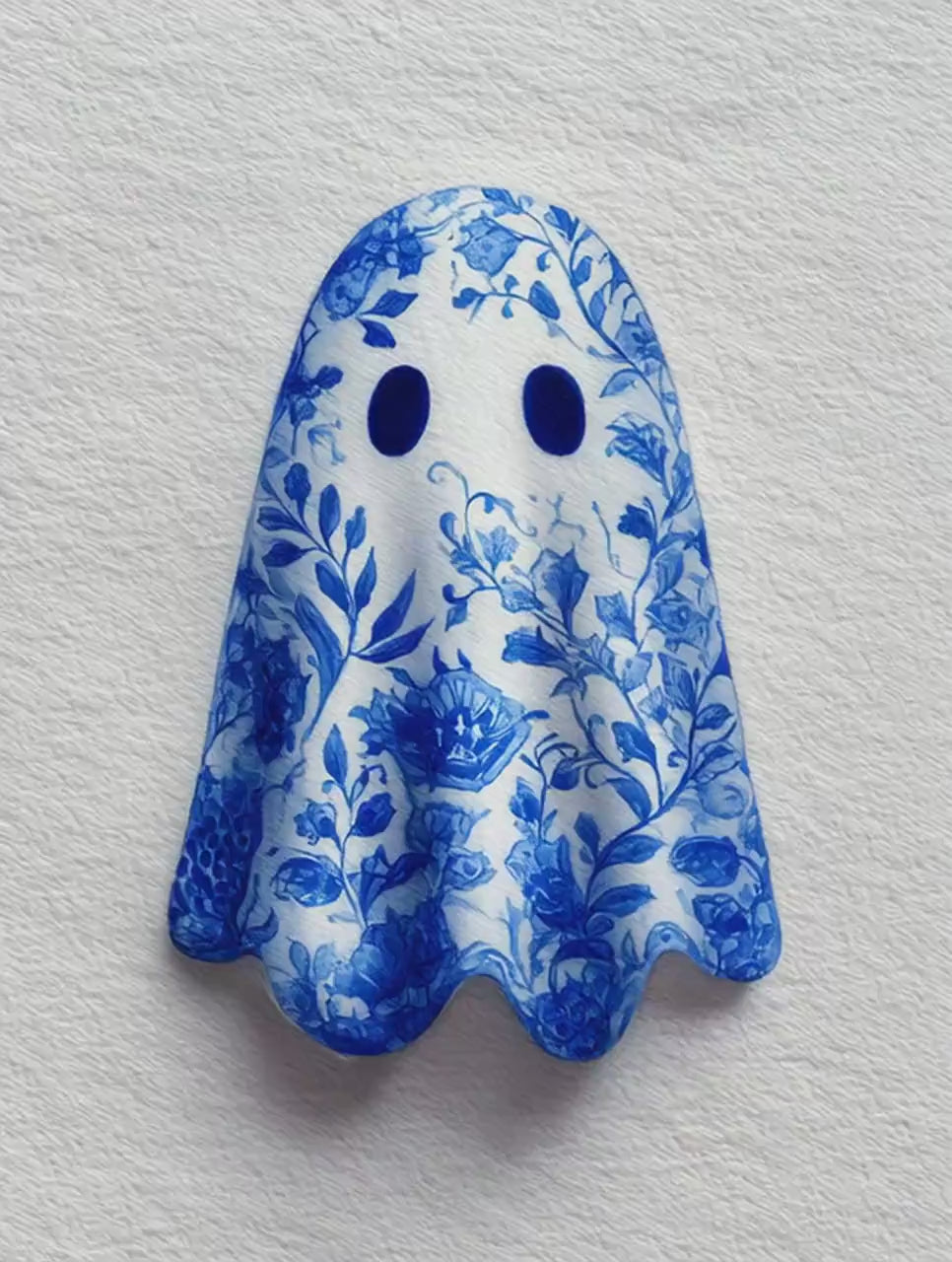 Blue Ghost Wall Art Printable Blue Cute Halloween Decor Spooky Wall Print French Country Art Ghost Illustration Gothic Art DIGITAL DOWNLOAD