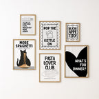 Minimal Bar Cart Wall Art Set - Happy Hour Decor